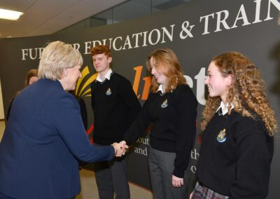 Minister Heather Humphreys meets students from St. Oliver's Community College