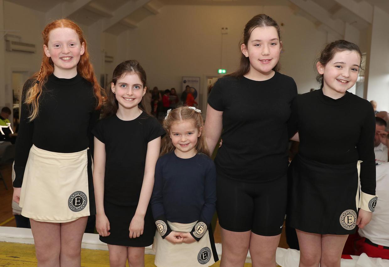 Girls from the Eustace School of Irish Dancing - Laoise Carr, Abby Rock, Emily Connolly Fanning, Emily Shevlin and Aoife Rooney.