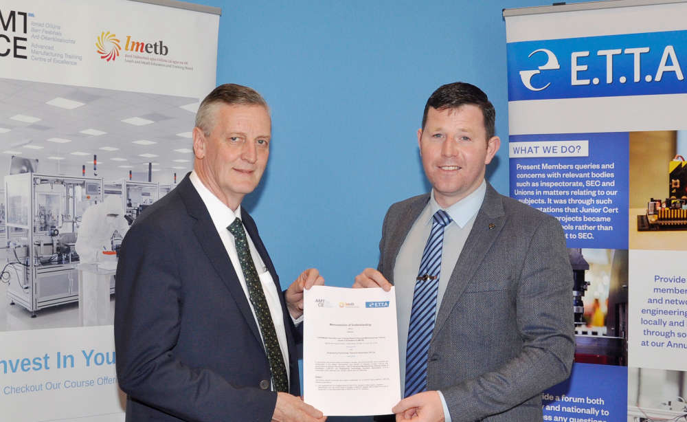 Martin O’Brien, CEO of LMETB and founder of AMTCE and Barry Convey, ETTA