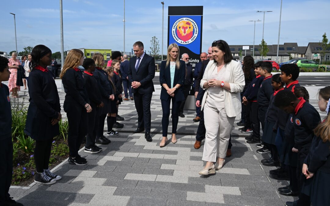 Minister Helen Mc Entee and Minister of State Thomas Byrne open Ashbourne Community National School New School Building.